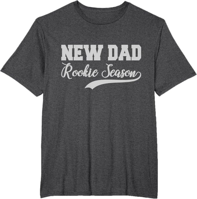 Funny New Dad Rookie Season Proud Fathers First Time Dads T-Shirt | Amazon (US)