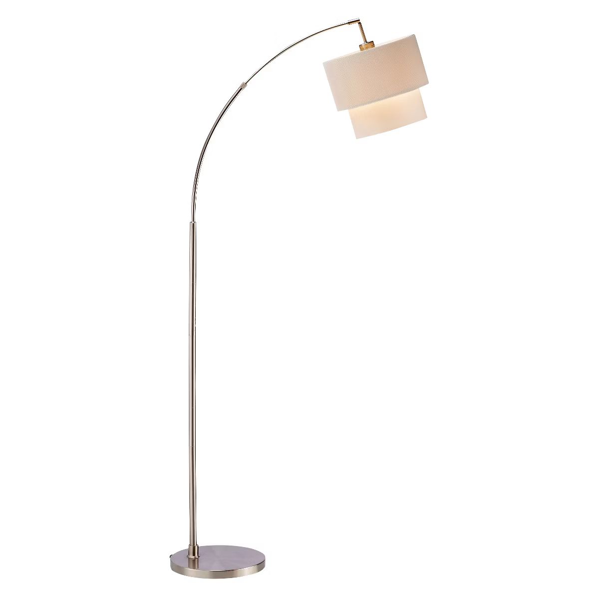 66" x 71" 3-way Gala Arc Lamp Silver - Adesso | Target