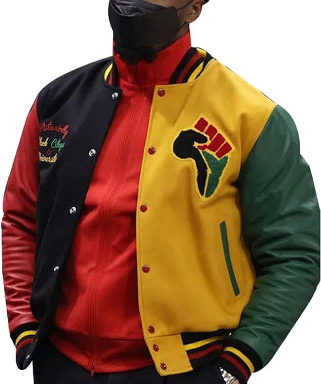 Mens Donavan Mitchell HBCU Pride Bomber Varsity Jacket - American Style Baseball Jacket - Letterman  | Amazon (US)