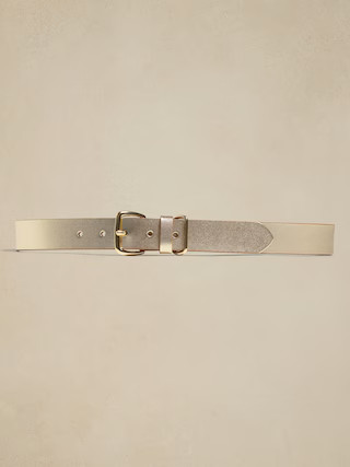 Leather Square Buckle Belt | Banana Republic Factory