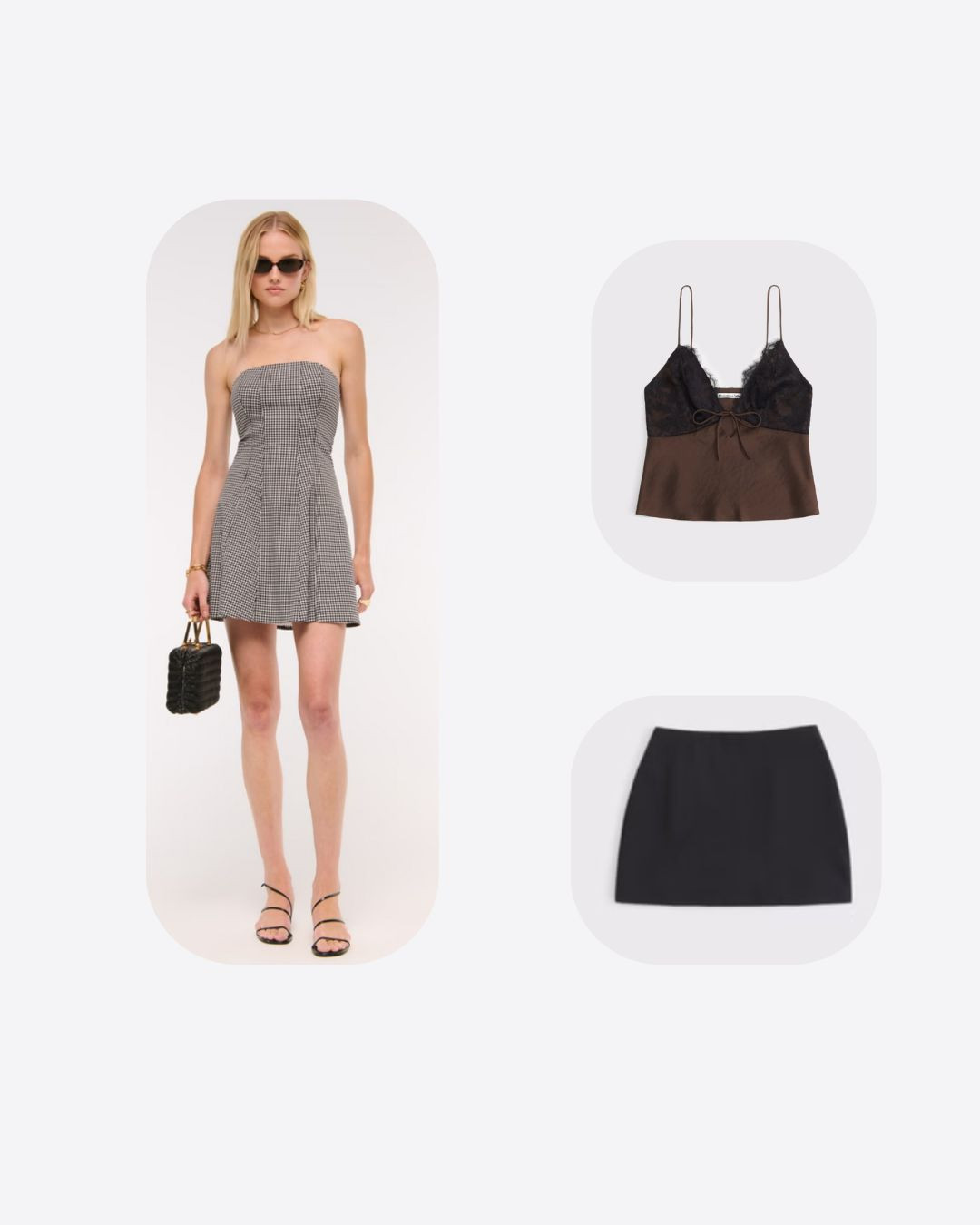 Abercrombie & Fitch 
Gingham Dress 
Black Mini Skirt  

 

#LTKFindsUnder50 #LTKFindsUnder100