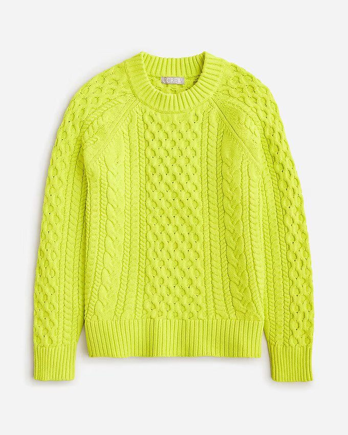 Cable-knit crewneck sweater | J. Crew US