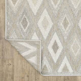 3' X 5' Beige And Ivory Tribal Area Rug | The Home Depot