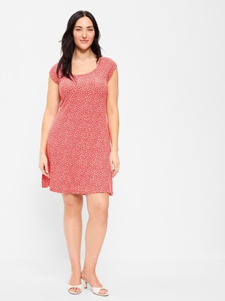 Short-Sleeve Scoop-Neck Mini Dress | Old Navy (US)