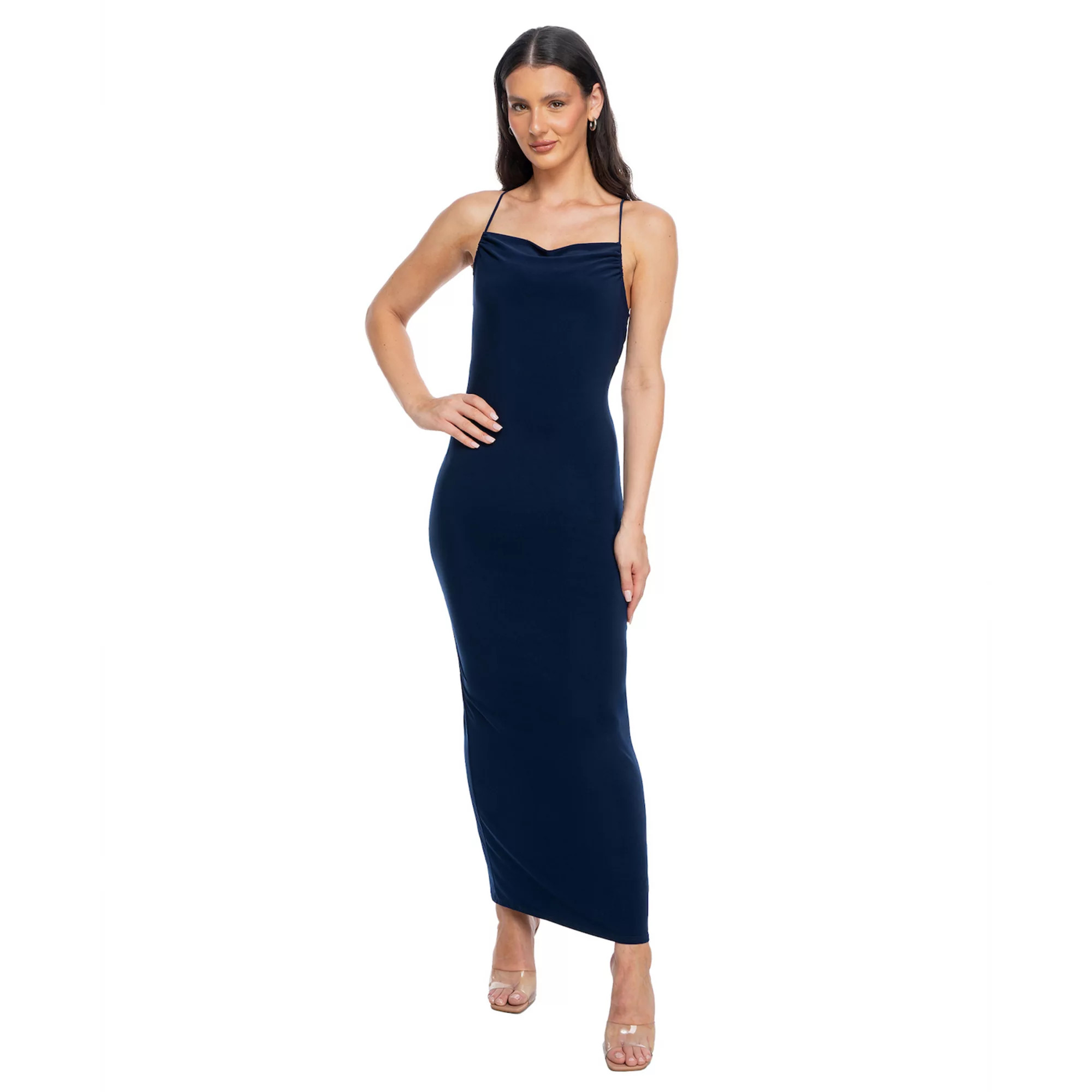 Women's bebe Jersey Cowl Tie Shoulder Maxi Dress | Kohl's