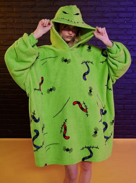 The Nightmare Before Christmas Oogie Boogie Fuzzy Oversized Hoodie | Hot Topic