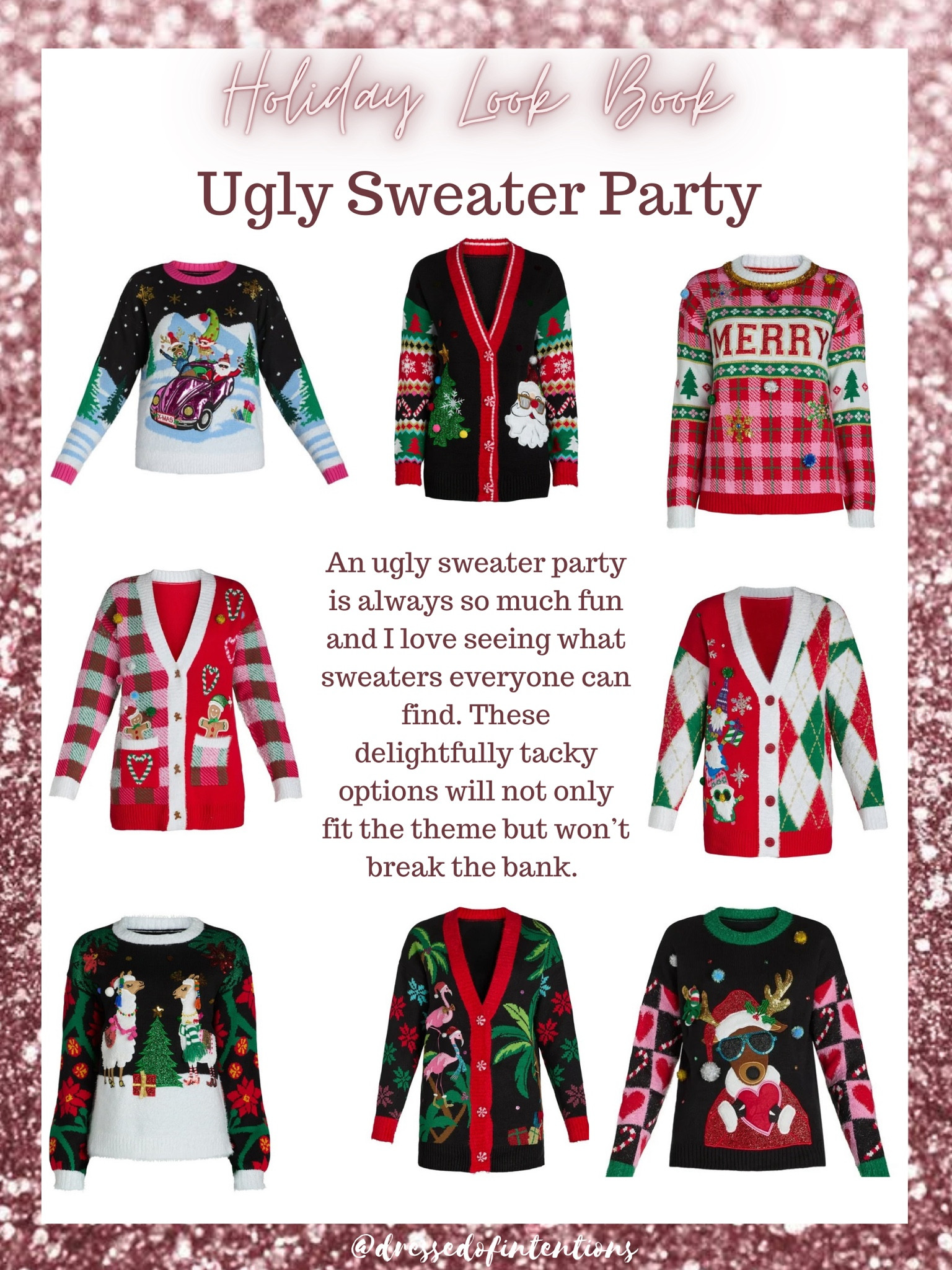 An ugly sweater party is always so much fun and I love seeing what sweaters everyone can find. These delightfully tacky options will not only fit the theme but won’t break the bank. 

#LTKPlusSize #LTKHoliday #LTKSeasonal