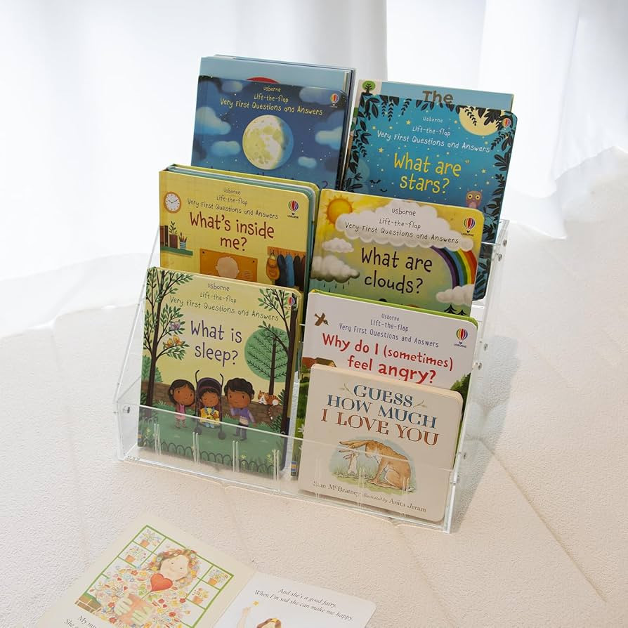 Small Kids Bookshelf, Portable Clear Book Shelf Display for Kids and Toddler in Nursery, Baby Roo... | Amazon (US)