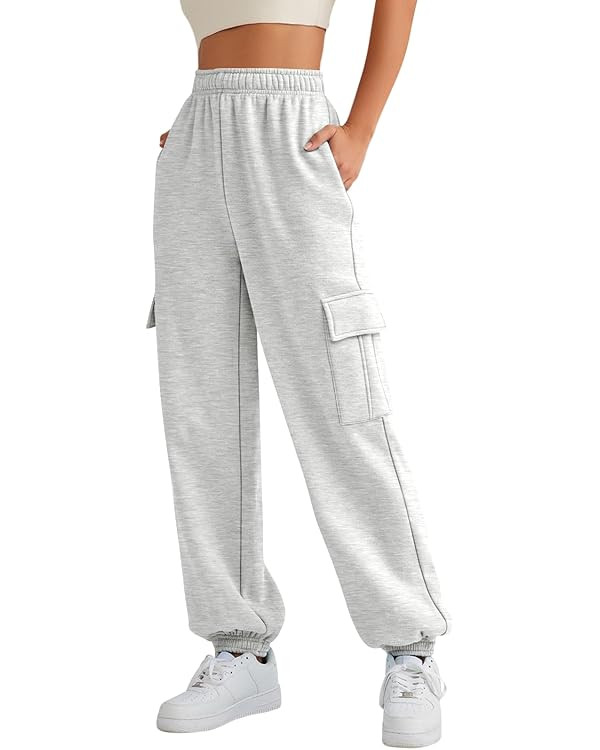 AUTOMET Womens Cargo Sweatpants Oversized Fleece Joggers Fall Fashion Outfits Y2k Clothes 2023 wi... | Amazon (US)