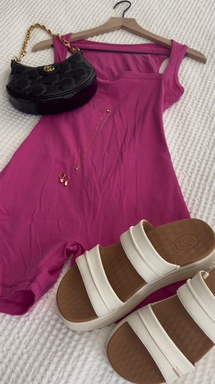 A little sporty, a little feminine, and made for wherever the day takes you 🩷

This is the kind of outfit I’ll always reach for.. easy, comfortable, and still feels put together. A soft pink romper paired with cozy sandals, a classic black bag, and gold details for that effortless everyday touch 💅🏼

From slow mornings to errands, coffee dates, and weekend plans… this one does it all ☁️🫶🏼

#athleisurestyle #sportyluxe #pinkoutfit #everydayoutfit #offdutystyle #comfystyle #casualchic #summerstyle #weekendstyle #errandoutfit #travelstyle #goldjewelry #minimalstyle #ootd #styleinspo

#LTKootd #LTKActive #LTKTravel