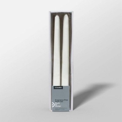10" 2pk Unscented Taper Candle Set - Made By Design™ | Target