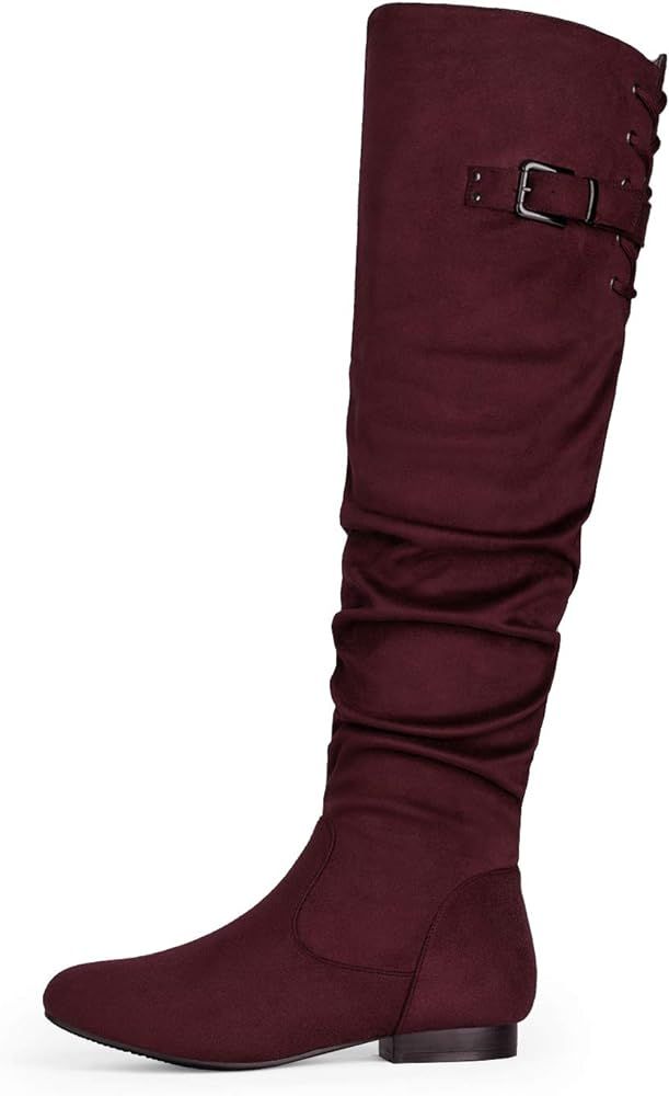 DREAM PAIRS Women's Suede Over The Knee Thigh High Winter Boots | Amazon (US)