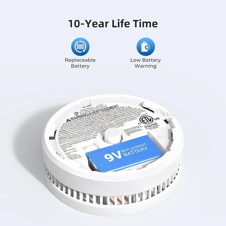 SITERWELL Smoke Detector, Magnetic Fastening Kit, Smoke Alarm, Photoelectric ,Low Battery Warning... | Walmart (US)