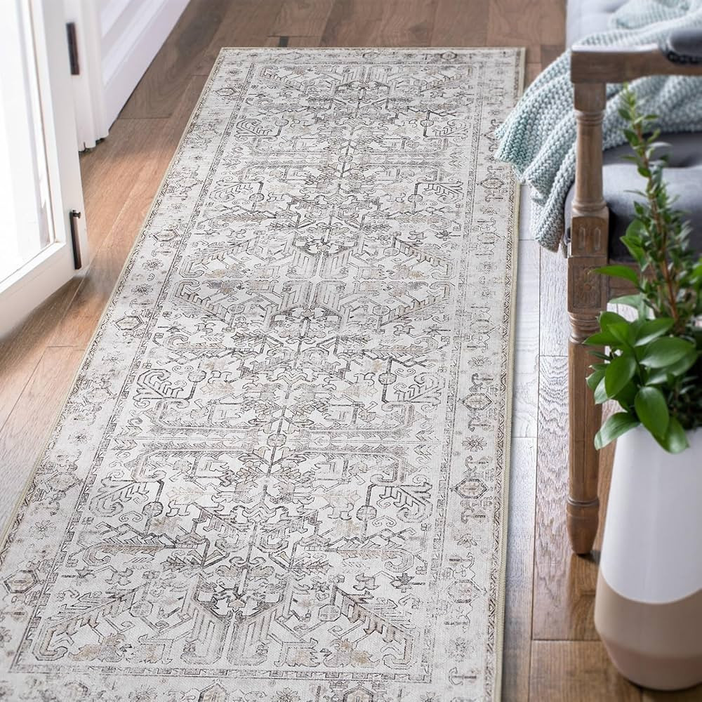 jinchan Kitchen Runner Rug 2x5,Bohemian Hallway Rug Washable Rug Floral Runner Non Slip with Rubb... | Amazon (US)