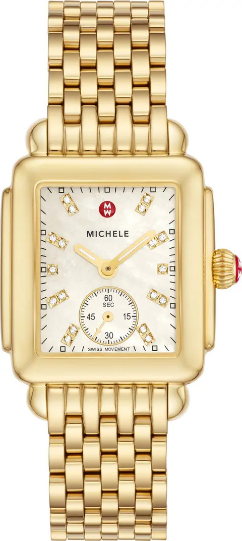 Deco Mid Diamond Dial Watch Head & Bracelet, 29mm | Nordstrom