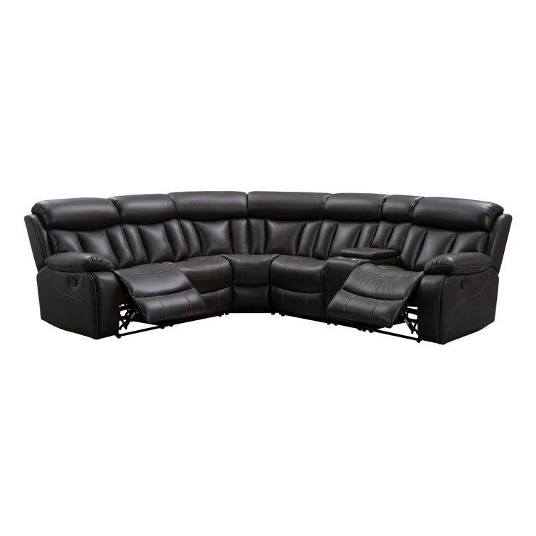 Jeffren 6 - Piece Vegan Leather Reclining Sectional | Wayfair North America