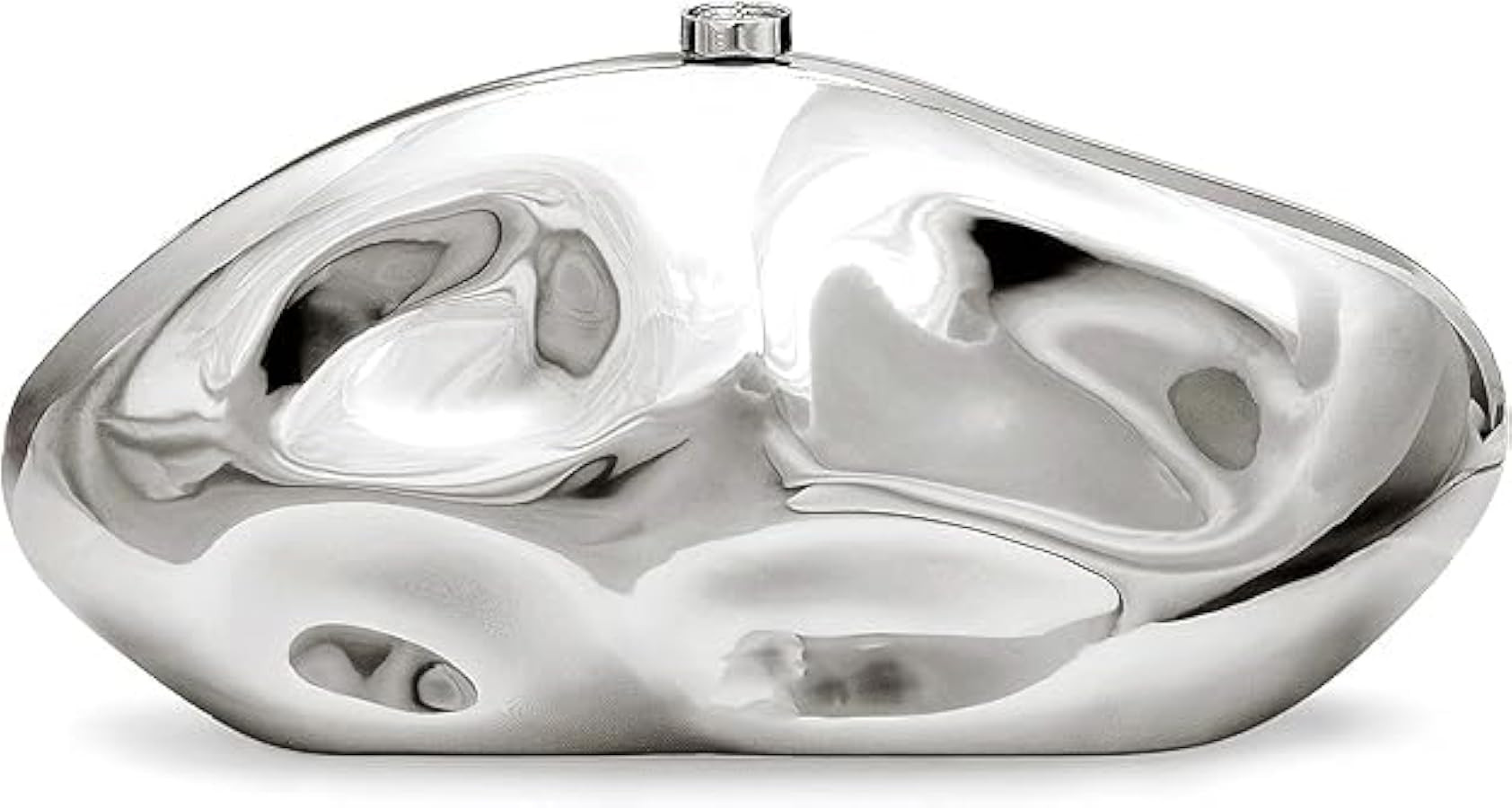 Acrylic Silver Evening Clutch Purse for Women, Wedding Guest Clutch Metal Chain Shoulder Crossbod... | Amazon (US)