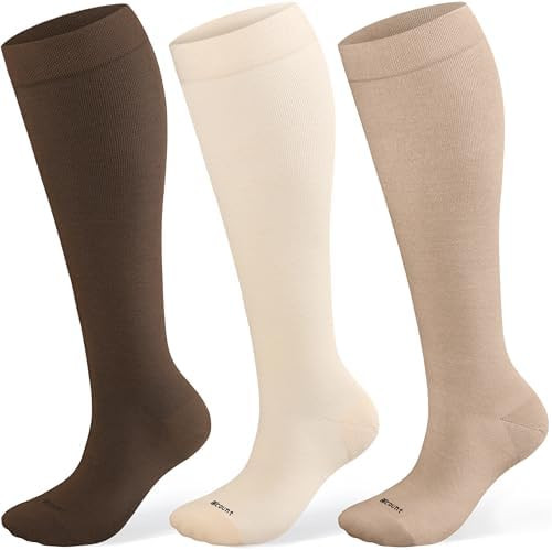 Cotton Compression Socks for Women&Men 15-20mmHg Knee High Cute Support Sock for Nurses, Pregnant... | Amazon (US)