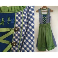 Size 8 Stunning authentic vintage gingham dirndl dress | Etsy (US)