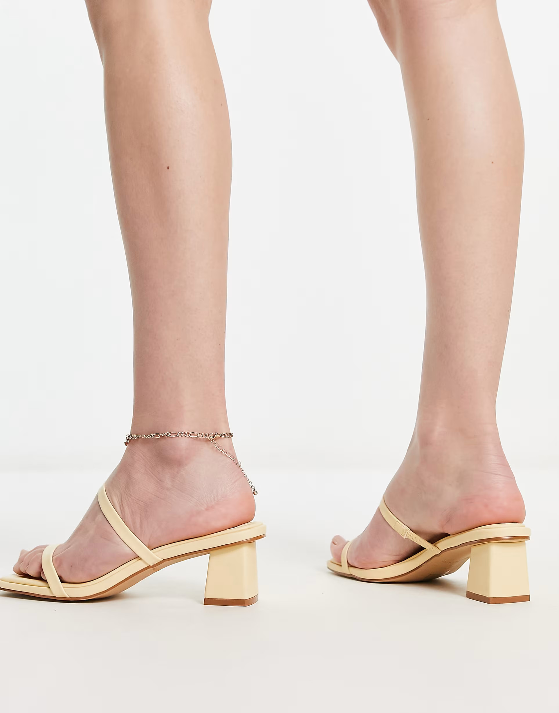RAID Frieda strappy mid heeled sandals in yellow | ASOS (Global)