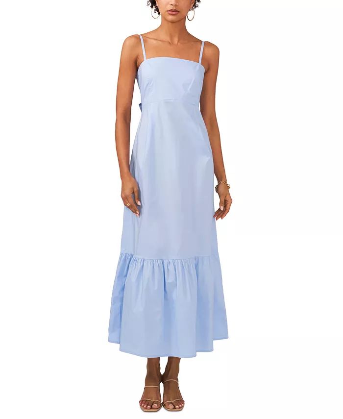 CeCe Women's Bow Back Sleeveless Cotton Maxi Dress - Macy's | Macy's