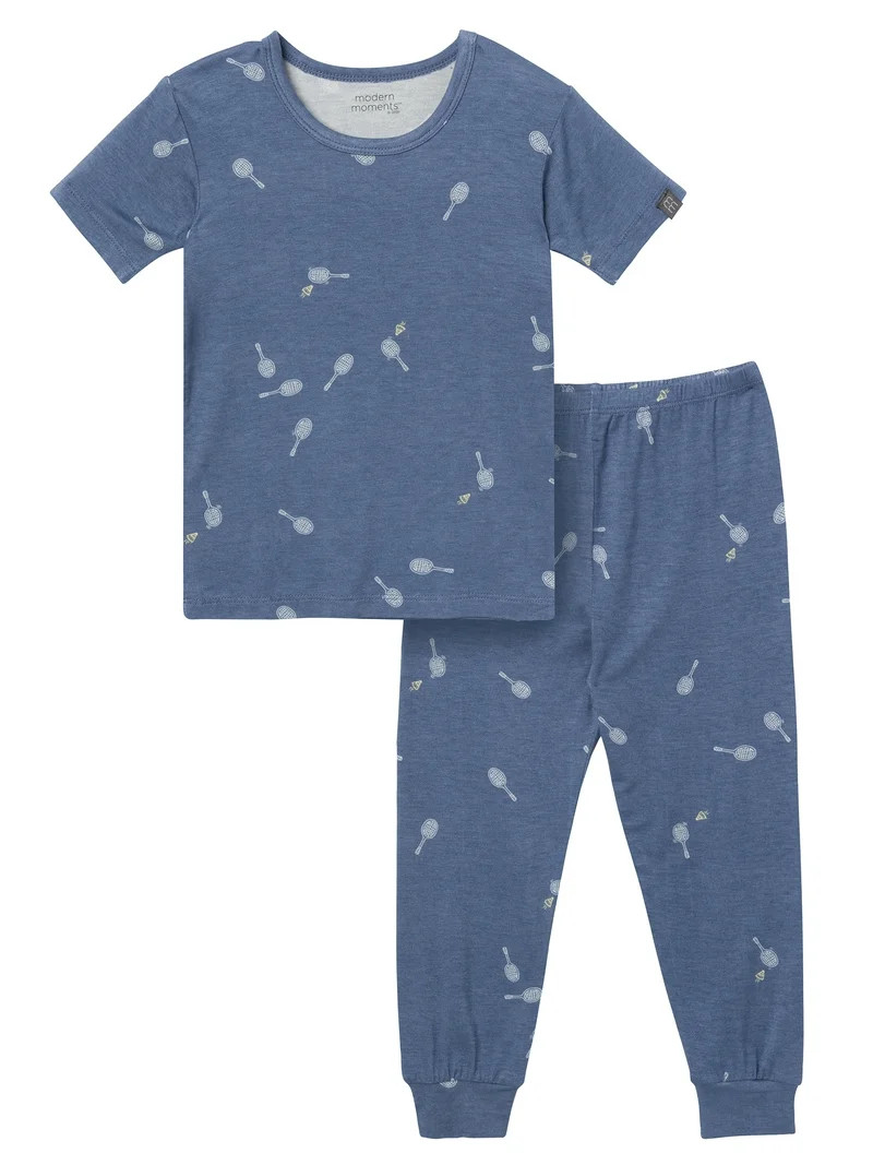 Modern Moments by Gerber Toddler Neutral Super Soft Tight Fitting Pajama Set, 2-Piece, Sizes 12 M... | Walmart (US)