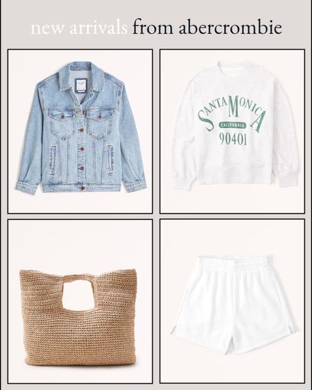 new arrivals from abercrombie - 
sweat sets, denim jacket, spring bags, spring accessories, casual outfits