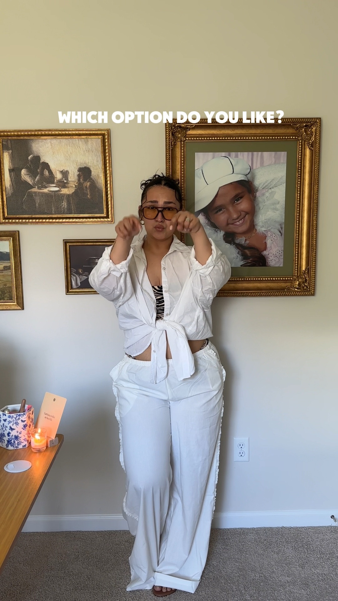 Chismosas help!! Which @aerie outfit do you like best for the beach?  #AerieREAL #AeriePartner #VacationReady #BeachOutfit #VacationStyle
 
🥥 Outfit details 🥥
 
🐠 Outfit 1:
Aerie Plunge One Piece in Ocean Sky
Aerie Daybreak Trouser
Aerie Good Day Cover Up Button Down Shirt in Monaco Blue
 
🐚 Outfit 2:
Aerie The Boardwalkee Bikini Top in True Black
Aerie Daybreaker Trouser
Aerie Good Day Cover Up Button Down Shirt in White
Mini tote

#LTKStyleTip #LTKSeasonal #LTKSwim