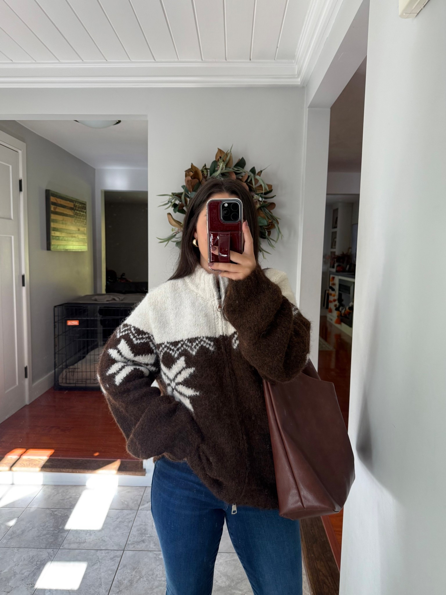 Casual fall & thanksgiving outfit. Wearing size s/m sweater. code AMH10 to save on walli cases. 

Fall outfit, winter outfit, thanksgiving outfit, holiday outfit, Christmas outfit, fall sweater, winter sweater, fair isle sweater, mom outfit, casual outfit, brown outfitt

#LTKPetite #LTKSeasonal #LTKHoliday