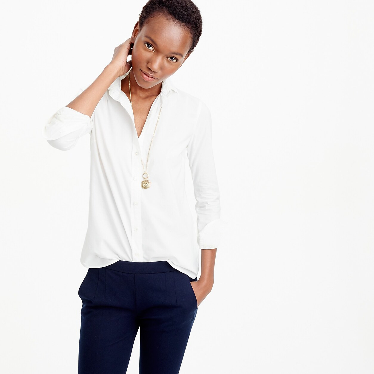 Tall boy shirt in classic white | J. Crew US