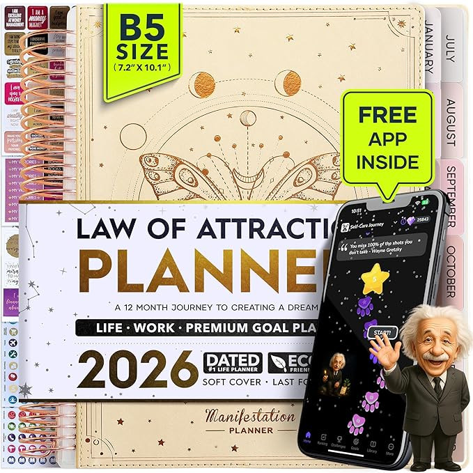 Manifestation Journal – Hourly, Weekly & Monthly Planner with Panduo App | 12-Month Life Organi... | Amazon (US)