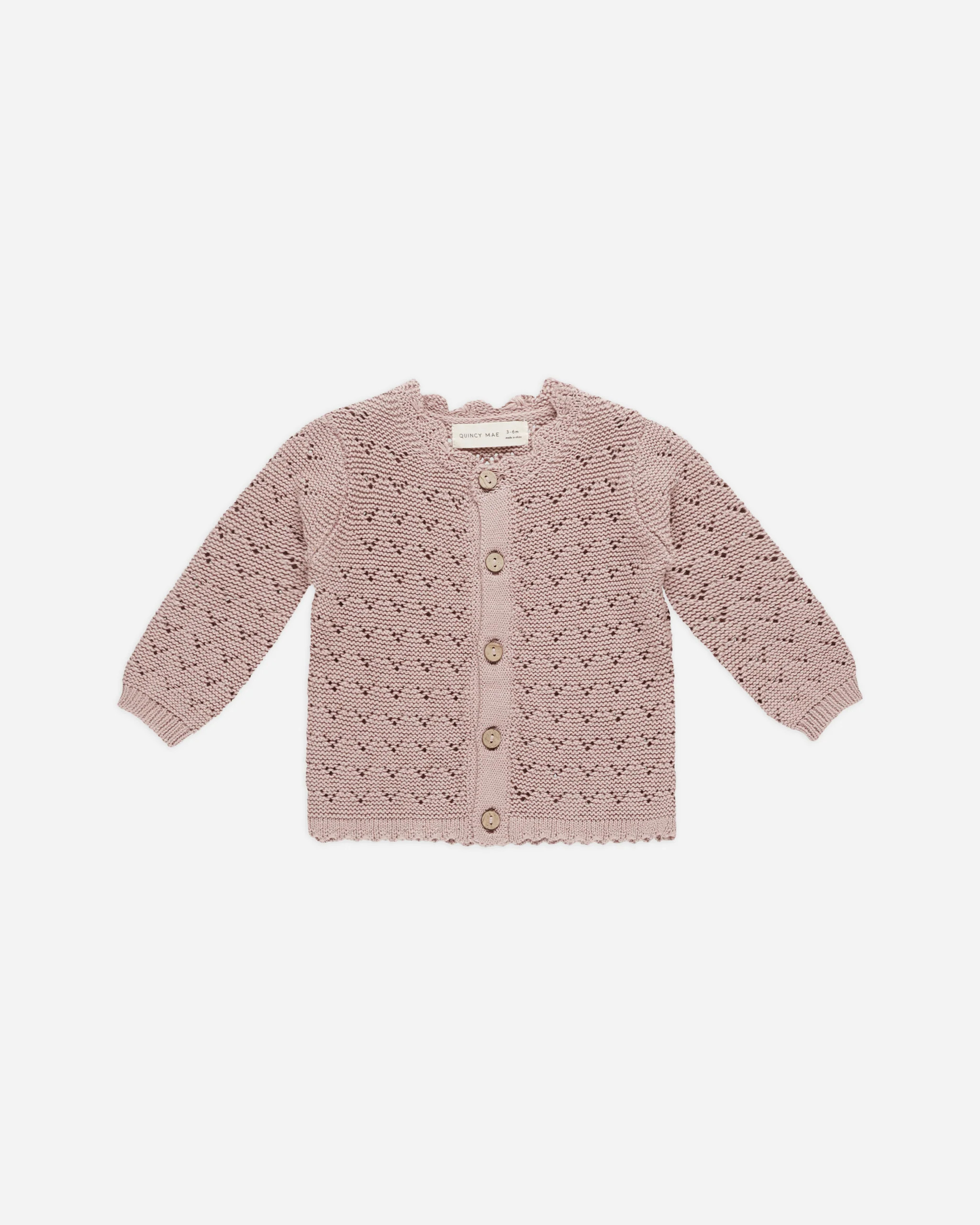Scalloped Cardigan || Mauve | Rylee + Cru