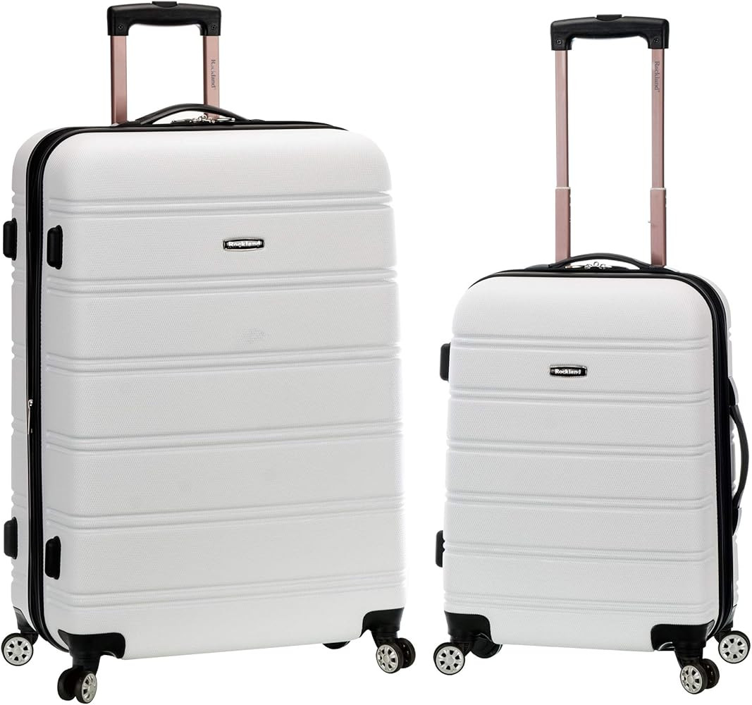 Rockland Melbourne Hardside Expandable Spinner Wheel Luggage, Champagne, 2-Piece Set (20/28) | Amazon (US)