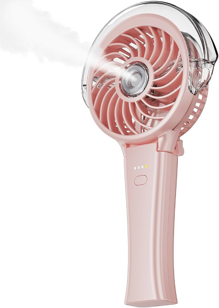 KIBEE Portable Misting Fan, 4000mAh Rechargeable Handheld Fan with 50ml Water Tank, Foldable 180\... | Amazon (US)