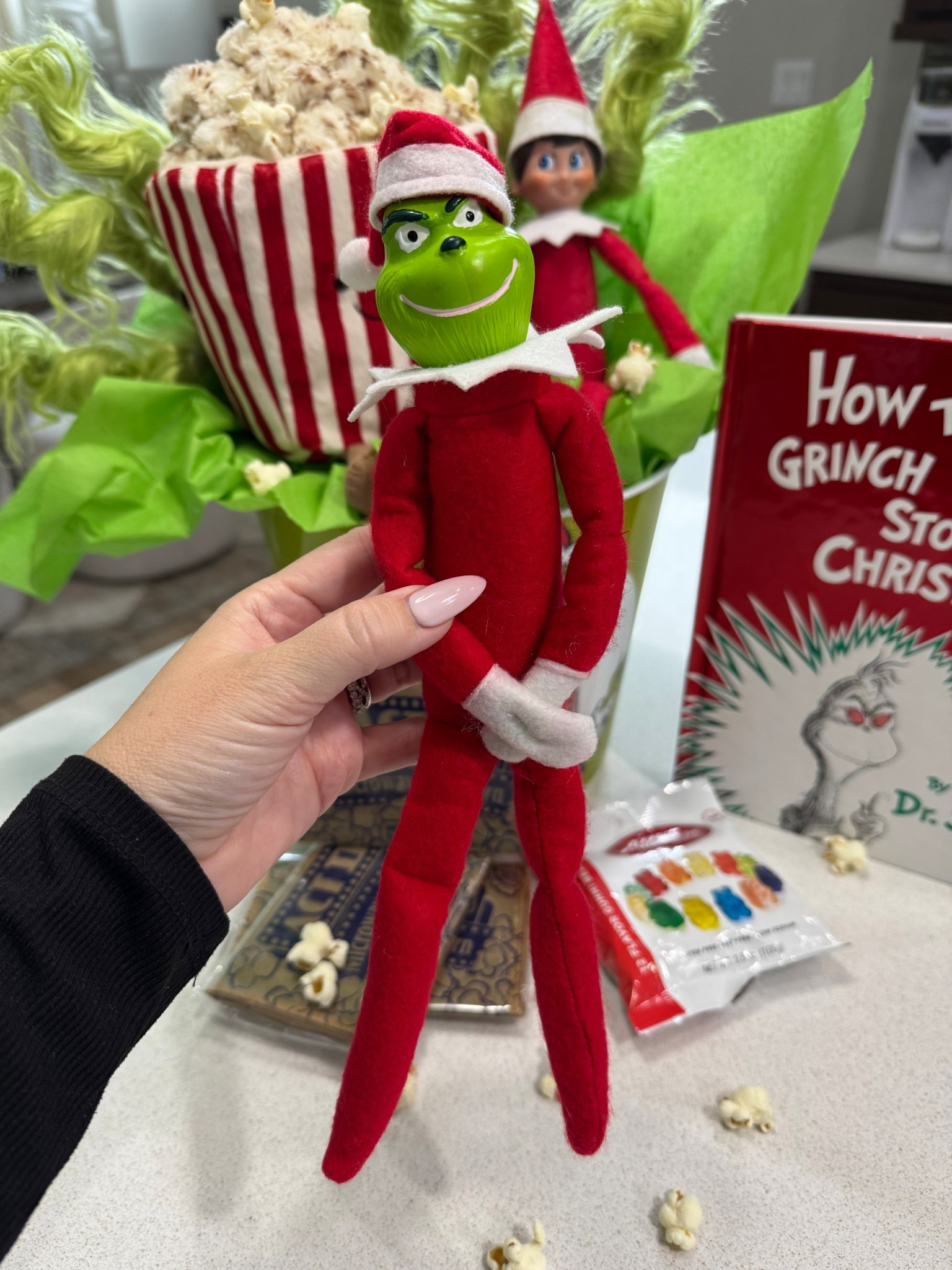 Elf of the shelf idea..The Grinch movie night! We’re turning this into a 3 day event. 
Day 1 - The Grinch movie and book night 
Day 2 - The Grinch (linked him) will kidnap our elf and attempt to steal Christmas. We’ll leave Dr. Seuss inspired clues around the house (thanks chat gpt) for our son to find our elf
Day 3 - kidnapping and rescuing is a lot of work so we’ll be relaxing and our elf will bring Christmas pajamas! 

#LTKKids #LTKSeasonal #LTKHoliday