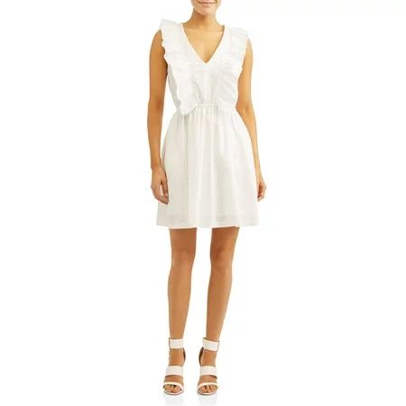 Eve Sleeveless Ruffle Vee Dress Women's | Walmart (US)