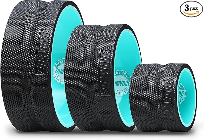 3 Pack Back Roller- Yoga Wheel for Back Pain Reliefn & Stretching, Back Wheel for Deep Tissue Mas... | Amazon (US)