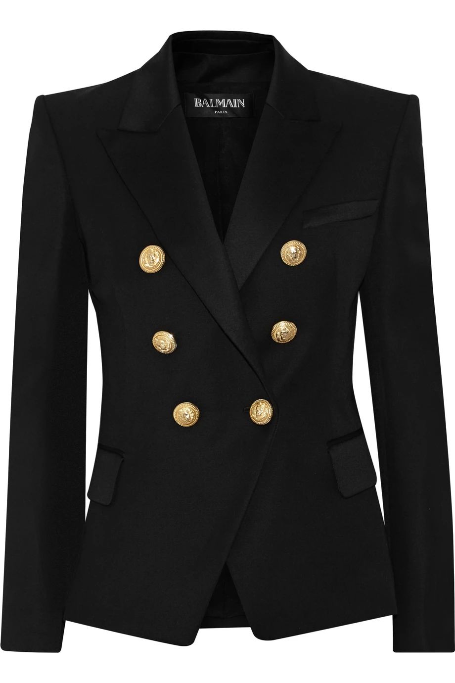 Balmain Double-breasted wool-twill blazer, Women's, Size: 42 | NET-A-PORTER (UK & EU)