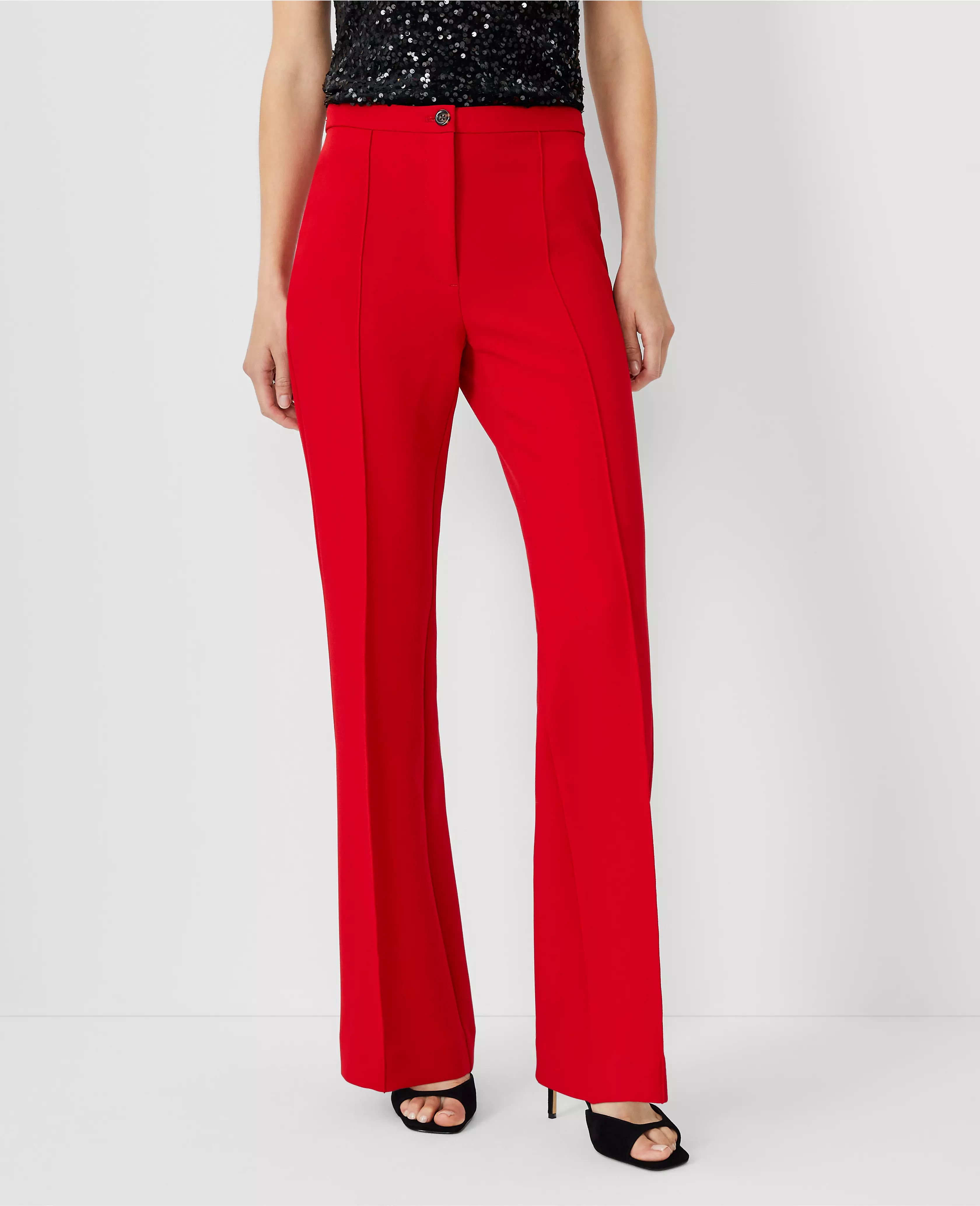 The Petite Flare Trouser Pant in Double Crepe | Ann Taylor (US)