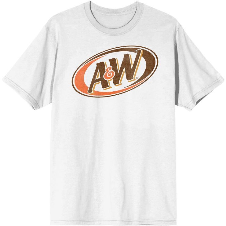 A&W Classic Logo Men’s White Graphic Tee | Target