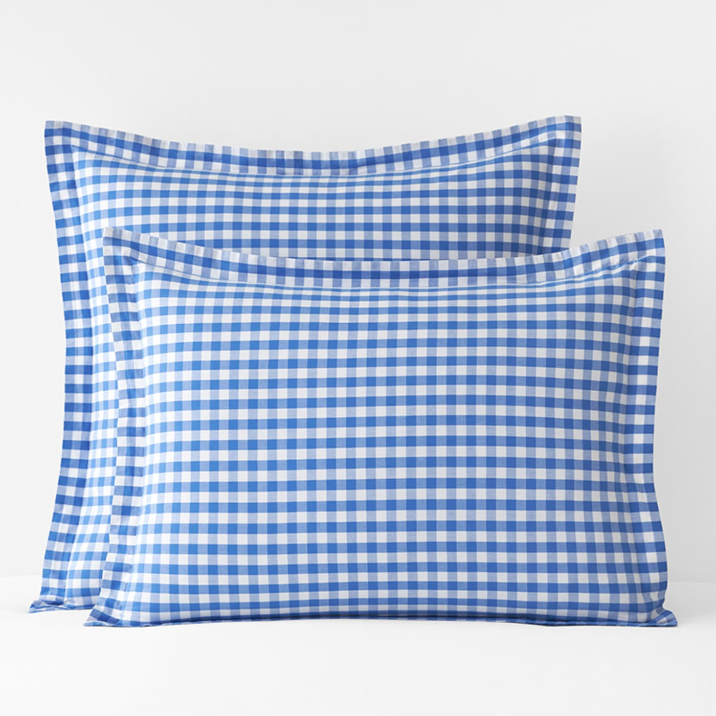 Company Organic Cotton™ Gingham Garment Washed Percale Sham | The Company Store