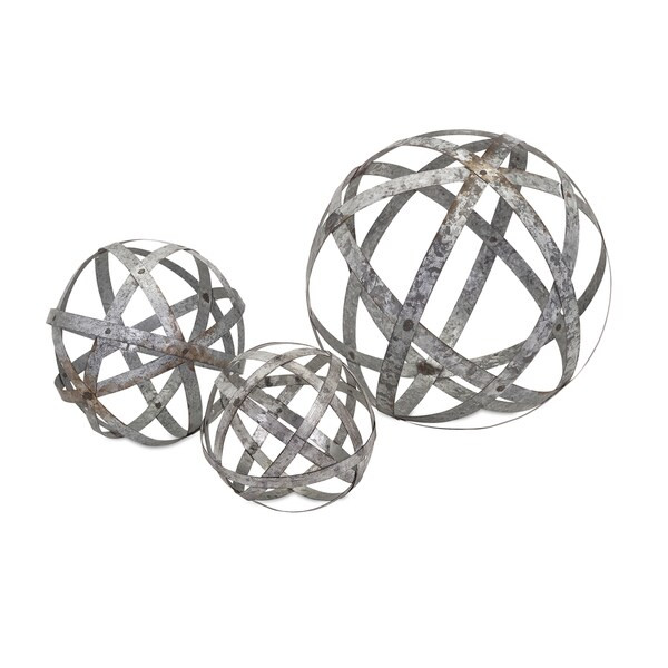 Demi Galvanized Spheres (Set of 3) | Bed Bath & Beyond