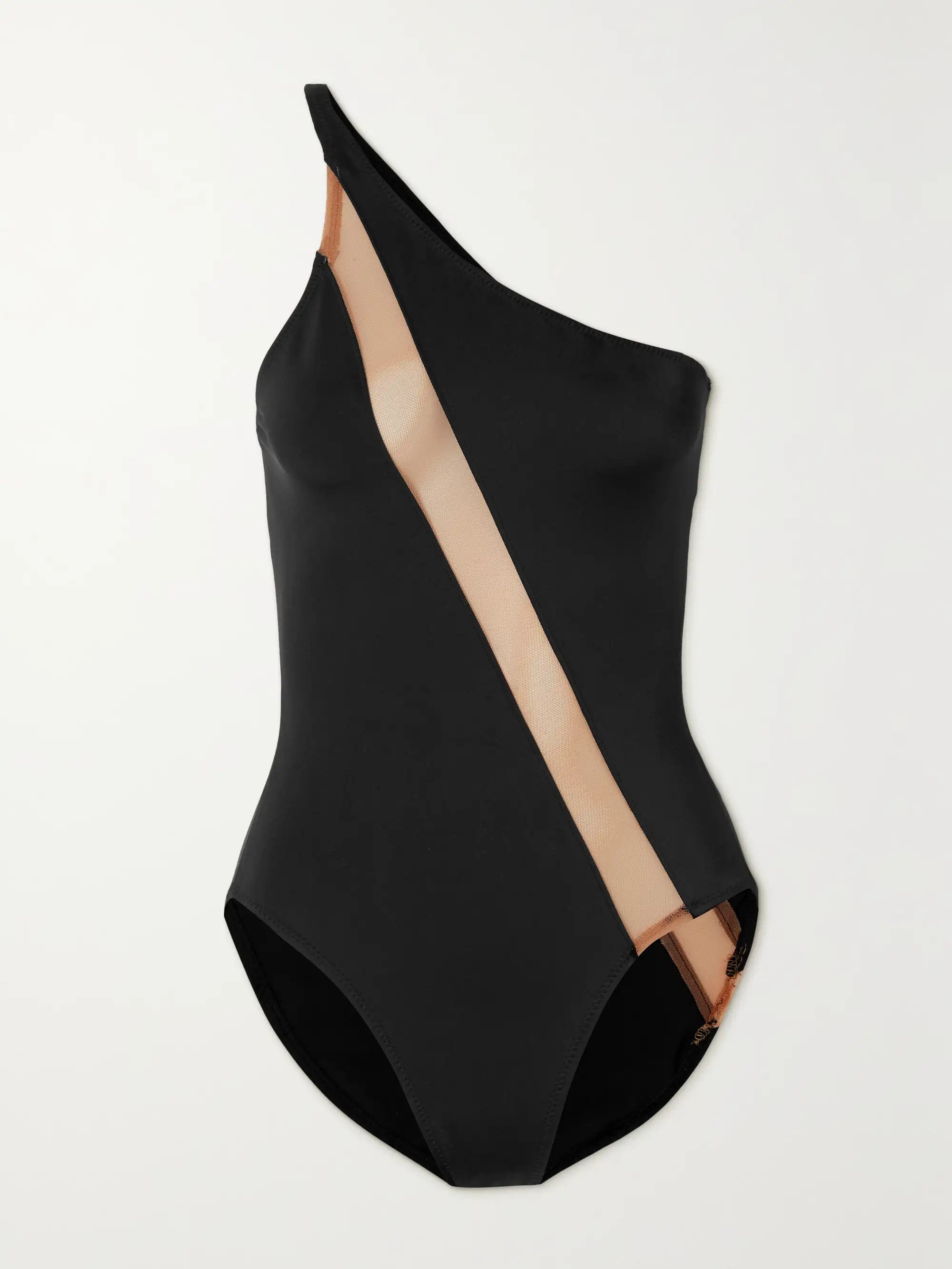Mio one-shoulder mesh-paneled swimsuit | NET-A-PORTER (US)