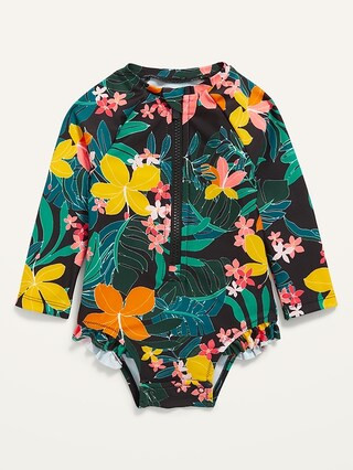 Printed Long-Sleeve Zip-Front Rashguard for Baby | Old Navy (US)