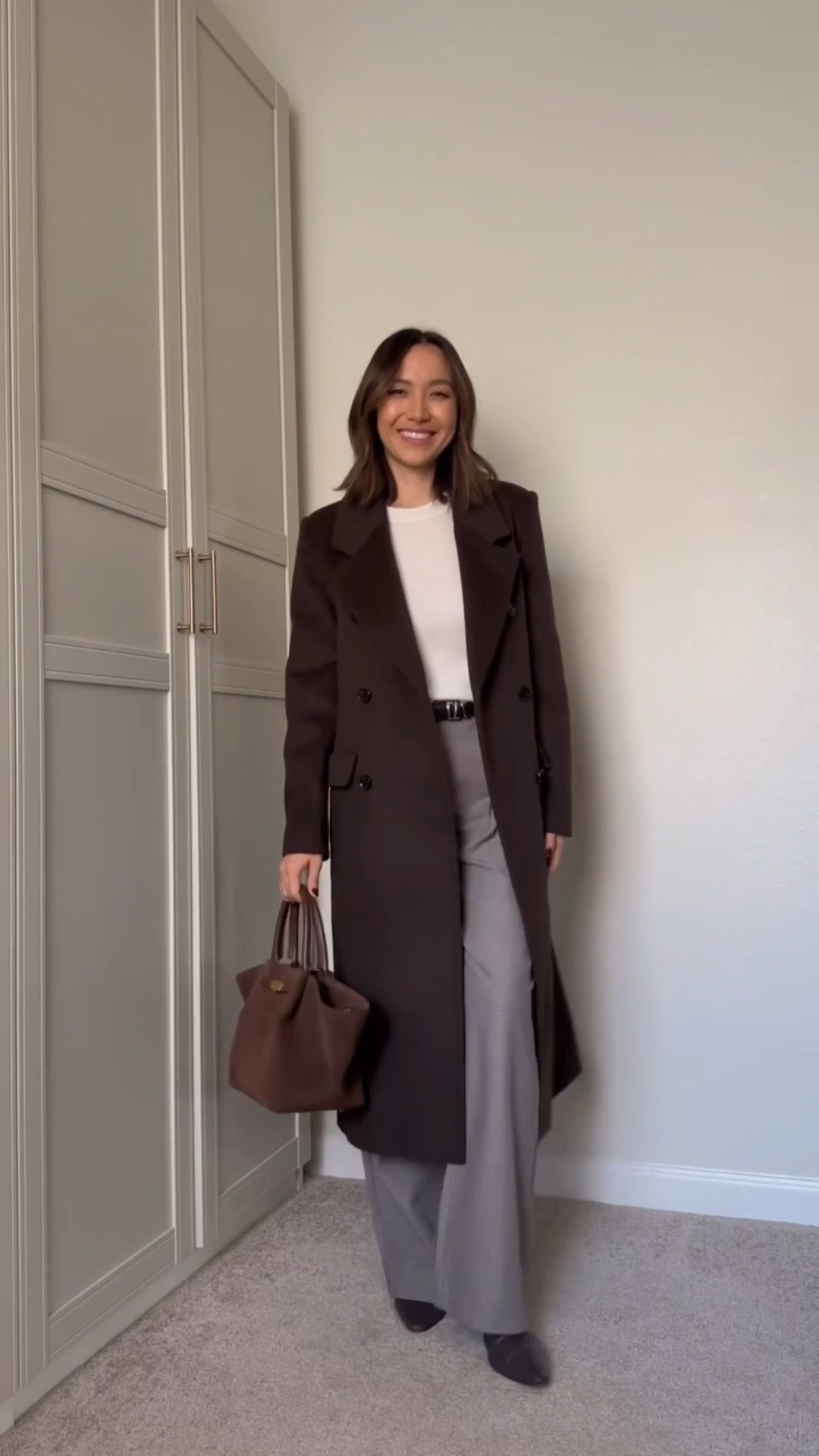 winter office outfit with boots 

Mango coat - xs, restocked + comes in two new colors 
Cashmere sweater — xs 
Abercrombie Sloane tailored wide leg pants — wearing the regular length 
Jcrew boots — exact color is sold out, linked to a similar one at Madewell 
Demellier suede the midi New York your 

#LTKootd