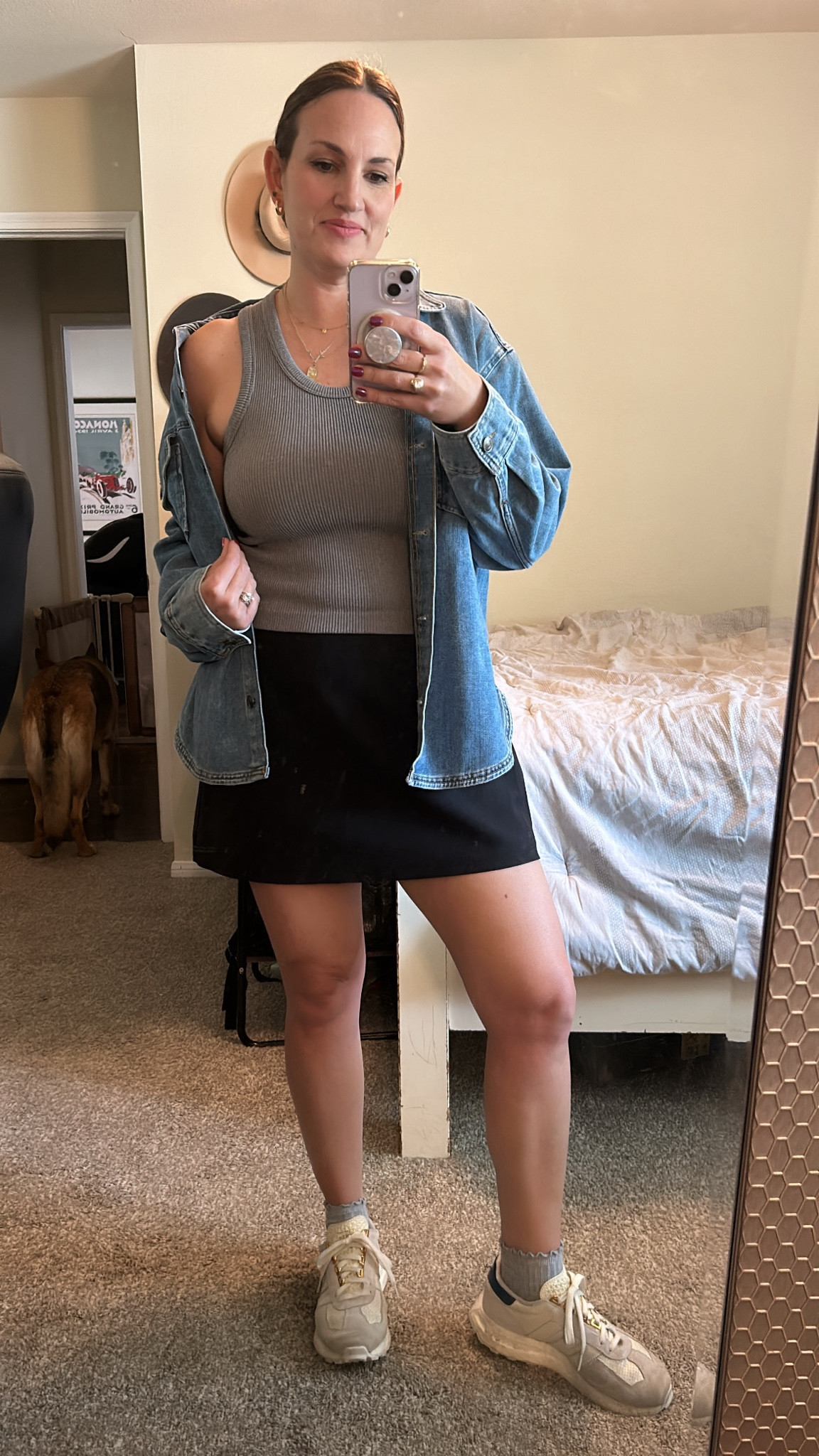 Fall & Friendship Lunch Party look 🍁 Aerie denim shirt is old but linking similar since it’s such a perfect fall transition wardrobe staple 🤌

#LTKOver40 #LTKFindsUnder50 #LTKMidsize