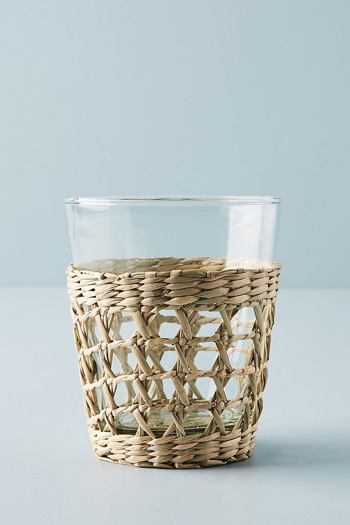 Seagrass-Wrapped Tumblers, Set of 4 | Anthropologie (US)