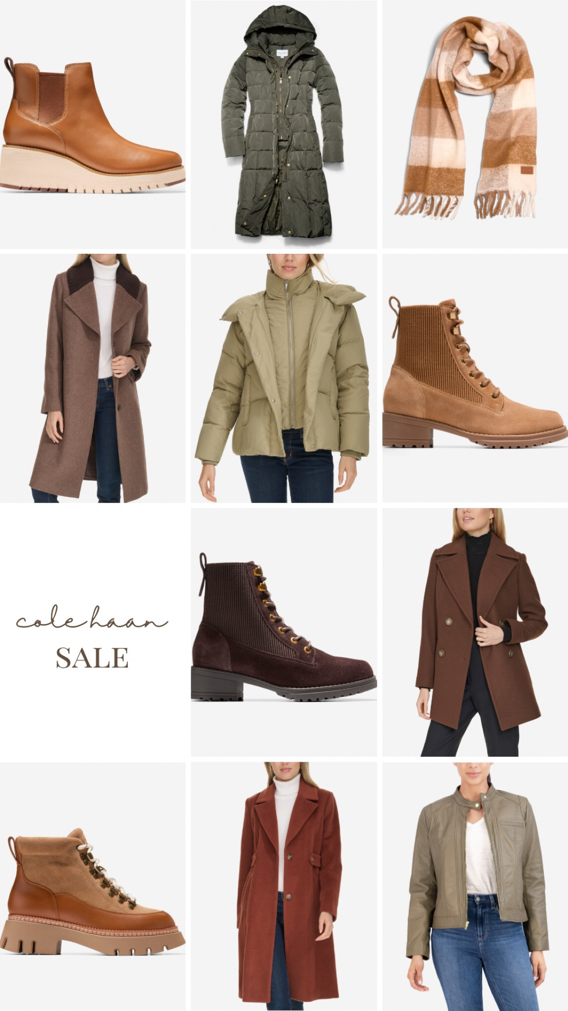 Cole Haan Black Friday cyber week sale, gifts for her, coats, gift guide, dark brown boots, combat boot, insulated, waterproof, wool coat, peacoat, down coat, long coat, snow, dark brown, tan, sage green, olive, outerwear, winter

True autumn, soft autumn, dark autumn, warm autumn, house of colour autumn, HOC autumn, color analysis

#LTKSeasonal #LTKCyberWeek #LTKShoeCrush