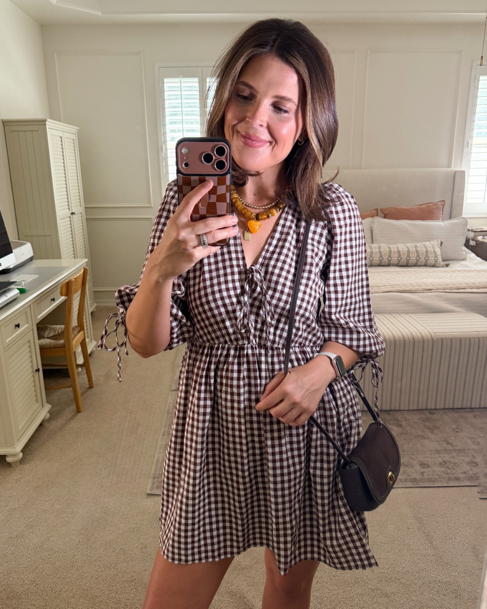 Amazon Women's Gingham Puff Sleeve Dress Fall transitional outfit

#LTKootd #LTKgrwm #LTKSeasonal