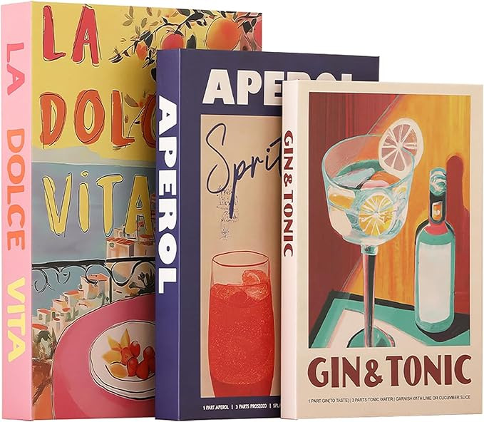 Set of 3 Decorative Books for Home Decor,Stylish Fake Books for Decoration, Aesthetic Decor Books... | Amazon (US)